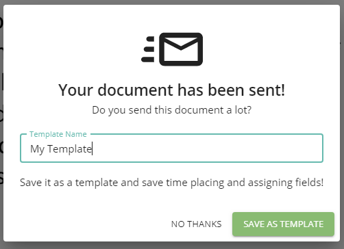 setting up a template from a document 